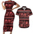 Azerbaijan Couples Matching Short Sleeve Bodycon Dress and Hawaiian Shirt Traditional Pattern Ornament With Flowers Buta Red LT9 - Wonder Print Shop