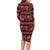 Azerbaijan Family Matching Long Sleeve Bodycon Dress and Hawaiian Shirt Traditional Pattern Ornament With Flowers Buta Red LT9 - Wonder Print Shop