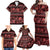 Azerbaijan Family Matching Off Shoulder Maxi Dress and Hawaiian Shirt Traditional Pattern Ornament With Flowers Buta Red LT9 - Wonder Print Shop