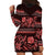 Azerbaijan Hoodie Dress Traditional Pattern Ornament With Flowers Buta Red - Wonder Print Shop