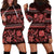 Azerbaijan Hoodie Dress Traditional Pattern Ornament With Flowers Buta Red - Wonder Print Shop