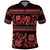 Azerbaijan Polo Shirt Traditional Pattern Ornament With Flowers Buta Red - Wonder Print Shop