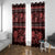 Azerbaijan Window Curtain Traditional Pattern Ornament With Flowers Buta Red - Wonder Print Shop