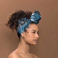 Polynesia Mixed African Dashiki Simple Headwrap Afro-pacific Culture - Blue