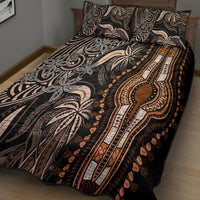 Ornate black, cream, and gold duvet cover with paisley motifs and two pillowcases