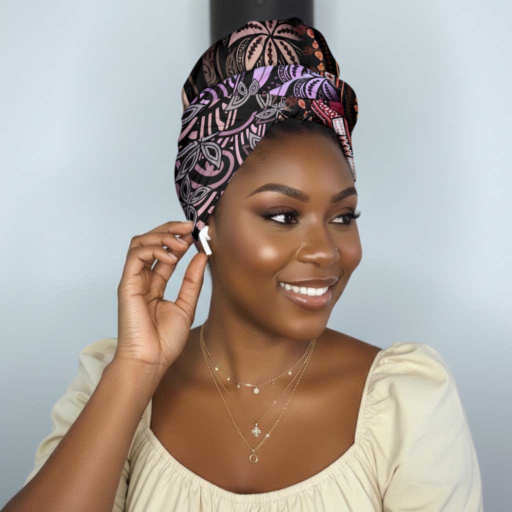 Polynesia Mixed African Dashiki Simple Headwrap Afro-pacific Culture - Pastel