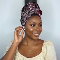 Polynesia Mixed African Dashiki Simple Headwrap Afro-pacific Culture - Pink