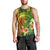 Polynesia Men Tank Top Pasifika Tribal with Tropical Flowers - Wonder Print Shop