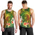 Polynesia Men Tank Top Pasifika Tribal with Tropical Flowers - Wonder Print Shop