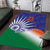 India Cricket Custom Area Rug Ashoka Chakra with Flag Style LT9 - Wonder Print Shop