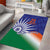 India Cricket Custom Area Rug Ashoka Chakra with Flag Style LT9 - Wonder Print Shop