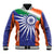 India Cricket Custom Baseball Jacket Ashoka Chakra with Flag Style LT9 - Wonder Print Shop