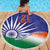 India Cricket Custom Beach Blanket Ashoka Chakra with Flag Style LT9 - Wonder Print Shop