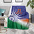 India Cricket Custom Blanket Ashoka Chakra with Flag Style