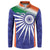 India Cricket Custom Button Sweatshirt Ashoka Chakra with Flag Style LT9 - Wonder Print Shop