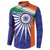 India Cricket Custom Button Sweatshirt Ashoka Chakra with Flag Style LT9 - Wonder Print Shop