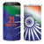 India Cricket Custom 4 in 1 Can Cooler Tumbler Ashoka Chakra with Flag Style LT9 - Wonder Print Shop