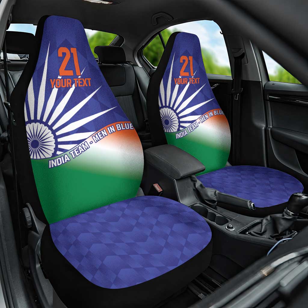 India Cricket Custom Car Seat Cover Ashoka Chakra with Flag Style LT9 - Wonder Print Shop