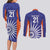 India Cricket Custom Couples Matching Long Sleeve Bodycon Dress and Long Sleeve Button Shirt Ashoka Chakra with Flag Style LT9 - Wonder Print Shop