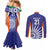 India Cricket Custom Couples Matching Mermaid Dress and Long Sleeve Button Shirt Ashoka Chakra with Flag Style