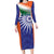 India Cricket Custom Family Matching Long Sleeve Bodycon Dress and Hawaiian Shirt Ashoka Chakra with Flag Style LT9 - Wonder Print Shop