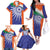 India Cricket Custom Family Matching Off The Shoulder Long Sleeve Dress and Hawaiian Shirt Ashoka Chakra with Flag Style - Wonder Print Shop