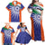 India Cricket Custom Family Matching Off Shoulder Maxi Dress and Hawaiian Shirt Ashoka Chakra with Flag Style LT9 - Wonder Print Shop