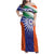 India Cricket Custom Family Matching Off Shoulder Maxi Dress and Hawaiian Shirt Ashoka Chakra with Flag Style LT9 - Wonder Print Shop