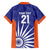 India Cricket Custom Family Matching Puletasi and Hawaiian Shirt Ashoka Chakra with Flag Style - Wonder Print Shop