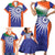 India Cricket Custom Family Matching Short Sleeve Bodycon Dress and Hawaiian Shirt Ashoka Chakra with Flag Style - Wonder Print Shop