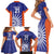 India Cricket Custom Family Matching Short Sleeve Bodycon Dress and Hawaiian Shirt Ashoka Chakra with Flag Style - Wonder Print Shop