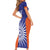 India Cricket Custom Family Matching Short Sleeve Bodycon Dress and Hawaiian Shirt Ashoka Chakra with Flag Style - Wonder Print Shop