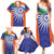 India Cricket Custom Family Matching Summer Maxi Dress and Hawaiian Shirt Ashoka Chakra with Flag Style - Wonder Print Shop