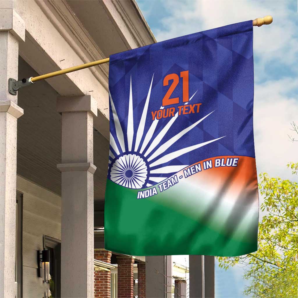 India Cricket Custom Garden Flag Ashoka Chakra with Flag Style - Wonder Print Shop