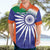 India Cricket Custom Hawaiian Shirt Ashoka Chakra with Flag Style - Wonder Print Shop