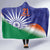 India Cricket Custom Hooded Blanket Ashoka Chakra with Flag Style