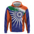 India Cricket Custom Hoodie Ashoka Chakra with Flag Style - Wonder Print Shop