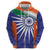 India Cricket Custom Hoodie Ashoka Chakra with Flag Style - Wonder Print Shop