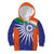 India Cricket Custom Kid Hoodie Ashoka Chakra with Flag Style - Wonder Print Shop