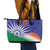 India Cricket Custom Leather Tote Bag Ashoka Chakra with Flag Style - Wonder Print Shop