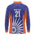 India Cricket Custom Long Sleeve Polo Shirt Ashoka Chakra with Flag Style - Wonder Print Shop