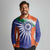 India Cricket Custom Long Sleeve Polo Shirt Ashoka Chakra with Flag Style - Wonder Print Shop