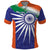 India Cricket Custom Polo Shirt Ashoka Chakra with Flag Style