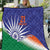 India Cricket Custom Quilt Ashoka Chakra with Flag Style - Wonder Print Shop