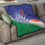 India Cricket Custom Quilt Ashoka Chakra with Flag Style - Wonder Print Shop