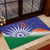 India Cricket Custom Rubber Doormat Ashoka Chakra with Flag Style - Wonder Print Shop