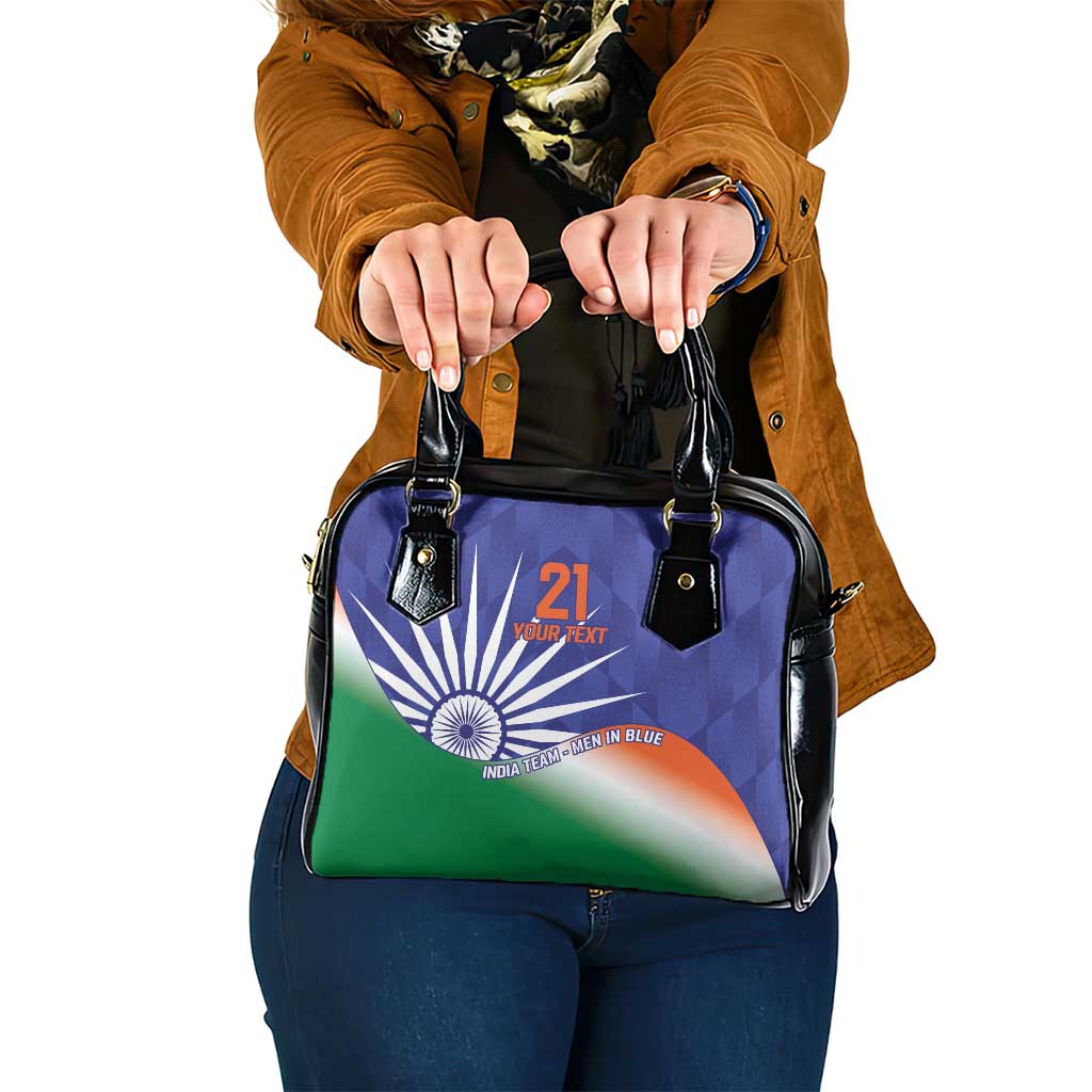 India Cricket Custom Shoulder Handbag Ashoka Chakra with Flag Style