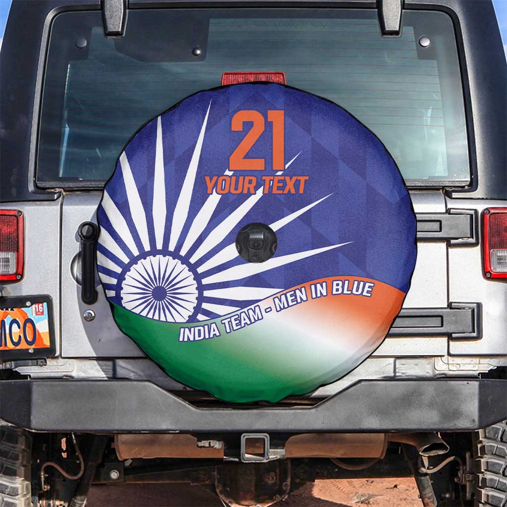 India Cricket Custom Spare Tire Cover Ashoka Chakra with Flag Style - Wonder Print Shop