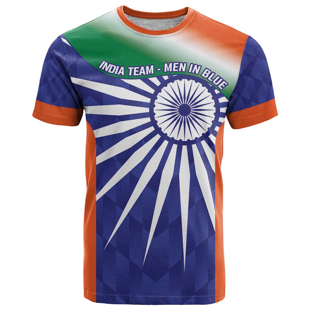 India Cricket Custom T Shirt Ashoka Chakra with Flag Style