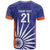 India Cricket Custom T Shirt Ashoka Chakra with Flag Style - Wonder Print Shop